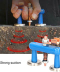 Pro Grade Magnetic Welding Support Clamp with Progressive Spring for Easy Attachment to Smooth Metal Surfaces Aluminum Alloy Copper Magnet Fixture Adjustable Ground Clamp Tool in Blue