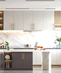 Modern kitchen with 10 Pack 5 Inch Champagne Bronze Cabinet Pulls For Kitchen Cabinets And Drawers, Champagne Gold Hardware