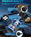 12V RV Macerator Pump With 3 Inch Large Port, 12 GPM Flow, lightweight design showcasing stainless steel cutter and motor features.