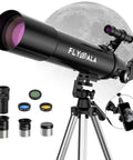 Beginner Astronomy Telescope For Kids And Adults With 80mm Aperture And 600mm Focal Length High Powered Refractor on tripod