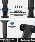 Adjustable Telescopic Bed Support Legs Center Stabilizer showcases adjustable design, hexagonal body, and thickened base for strength.