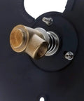 Close-up of Heavy Duty Pressure Washer Hose Reel, brass connector on 3/8 in x 100 ft Capacity, Air and Water Compatible, 4000 PSI