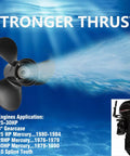 OEM Aluminum Boat Outboard Propeller 9.75 Inch Diameter 9.5 Inch Pitch 10 Spline Teeth Right Hand Rotation 3 Blade Upgrade
