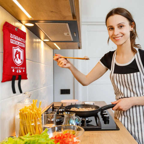 Emergency Fire Blanket For Home And Kitchen Must Have Fire Safety Gear For Kitchen Fireplace Grill BBQ Camping Car Office And Backyard Quick Safe Fire Suppression And Peace Of Mind