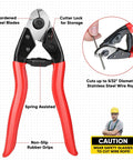 Cable cutter included in Premium Stainless Steel Deck Railing Cable Kit 600 Feet With Cutter For DIY Deck Or Stair Cabling Projects