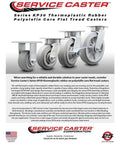 Top Shelf Heavy Duty Kingpinless Thermoplastic Rubber Flat Tread Caster Set With Eight Inch Gray Wheels showcases sturdy design for smooth tool cart rolling.