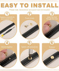 Step-by-step installation guide for Top Tier Brass Chicago Screw Rivets M4x25mm Phillips Head Studs for DIY projects.