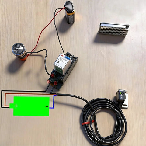 Indoor Wall Mount Photoelectric Beam Sensor 0-2m Adjustable NPN NO NC Switchable DC 10-30V 3-Wire With 2m Cable and Reflector