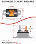 Beefy 40 Amp Automatic Reset Circuit Breaker For Automotive Truck Camper RV With Nylon Insulation And Anti Rust Stud Terminals
