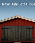Heavy Duty Gate Hinges Two Pack Upgraded Ball Bearing Hardware For Wood And Metal Gates, 900 Lbs Per Pair, Carbon Steel Fence Hinge Set For Barn Doors, Driveways, Gardens, Sag Proof And Smooth Operation on barn door