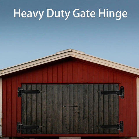 Heavy Duty Gate Hinges Two Pack Upgraded Ball Bearing Hardware For Wood And Metal Gates, 900 Lbs Per Pair, Carbon Steel Fence Hinge Set For Barn Doors, Driveways, Gardens, Sag Proof And Smooth Operation on barn door