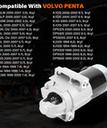 Image of New PMGR Starter Motor SAEJ1171 Replacement showing compatibility with Volvo Penta engine models.