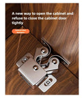 Easy Install Cabinet Door Hardware Kit For Storage Cabinets With Push Open Action Snap Closures and lock fasteners
