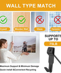 Top Notch 385 Piece Picture Hanging Kit For Walls With Heavy Duty Hooks visible on various wall types showing support tips.