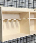 Cordless Drill Tool Holder Organizer Rack With Custom 5 Slot Design Wood Shelf Case For Home Workshop Multi Storage