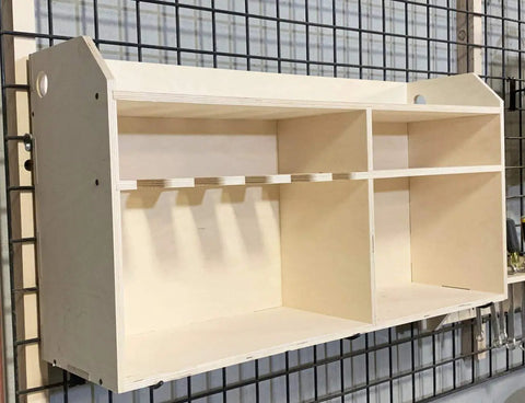 Cordless Drill Tool Holder Organizer Rack With Custom 5 Slot Design Wood Shelf Case For Home Workshop Multi Storage