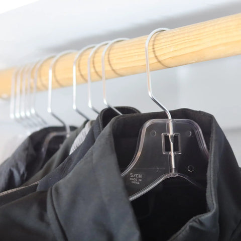 Clear Plastic Shirt Hangers 12 Pack Slick Wardrobe Organizer Hangers For Garments And Clothes Non Slip Transparent Coat Hangers