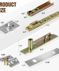 Product diagram of Hidden Door Hinges With Ball Catch For Heavy Duty 220 LB Wood Doors 360 Degree Secret Bookcase Murphy Bookshelf System