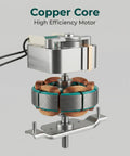 Copper core view of BKR60 Replacement Motor For Bath Fans That Gets Your Bath Fan Back In Action Fast Compatible With Models 670 671