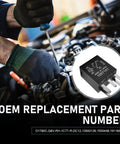 Heavy Duty 12V 5 Pin 30A Automotive Fuel Pump Relay Two Piece Set is being installed by a mechanic with gloves.