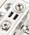 Close-up of Soft Close Overlay Cabinet Hinges Stainless Steel Concealed Door Hardware, showing screw details.