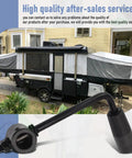 Heavy Duty 7 Inch Tarp Crank Handle Assembly Part 3008176A with a black crank attached to a trailer.