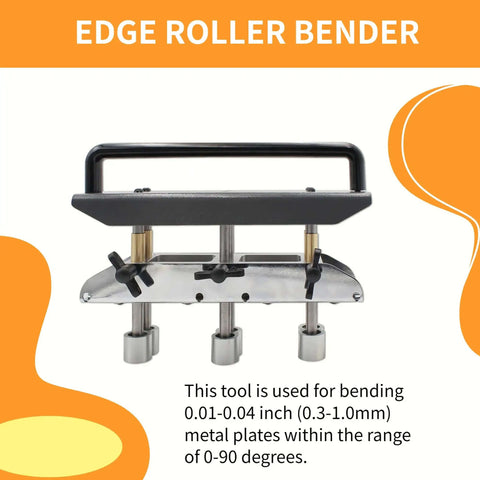 Three Station Sheet Metal Bender For 0 To 90 Degree Bends, metal roller bender tool, front view, for 0.3-1.0 mm sheets