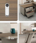 Ultimate Sit Stand Desk Boss Level Workstation Smooth Motorized Lift Rock Solid Build with wireless charger and storage drawers