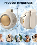 Portable Bladeless Clip On Fan For Waist Or Shirt Hands Free Personal Neck Wearable Cooling Fan With Dimensions