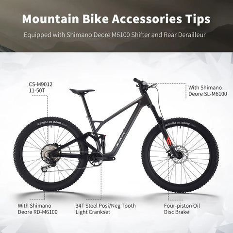 Carbon Fiber Full Suspension Mountain Bike With Fox Front Fork For All Terrain Off Road Enduro Riding 12 Speed M6100 Firepower Orange