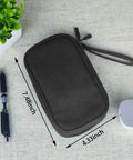 Travel Cable Organizer Pouch For Cords And Chargers Waterproof Double Layer Electronics Storage Bag Medium Black Slim