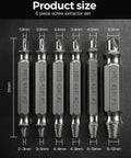 Image showing a Damaged Screw Extractor Set For Stripped Screws And Bolts, Easy Remove Drill Bit Kit With sizes 1.9mm to 6.2mm.