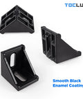 10 Sets Black 4040 Aluminum Extrusion Corner Bracket Kit with 10 Corner Brackets, spring T Nuts, Hex Screws, and Hex Wrench