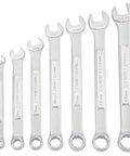 Badass Metric Combination Wrench Set 7 Piece Sleek Chrome Box End Tools Corrosion Resistant showing sizes 6mm to 13mm.