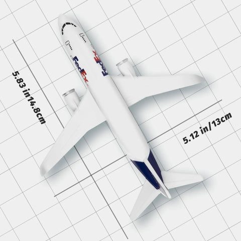Top view of 1/400 Fe Dex Plastic Airplane Model For Display And Collecting Diecast Metal And Plastic Build Ultra Detailed Showpiece