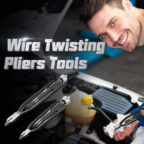 Aircraft Safety Wire Twisting Pliers Set, 3-in-1 Wire Cutter, Strand Cutter, and Pliers, 9-Inch and 6-Inch, Black, used in automotive work