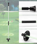 Portable Golf Flagstick For Putting Green, Detachable Fiberglass Flag Pole With Quick Setup, shown on golf course