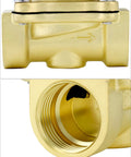 Three Quarters Inch Brass Solenoid Valve With Seals, 12V DC, Normally Closed, Fast Response For Air And Fuel Control, Inlet View