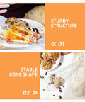 Cone Treat Bags 500 Pack Heat Resistant OPP Material Triangular Candy And Cookie Packaging Bags with gummies and cookies