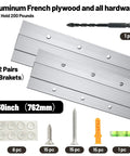 French Cleat Wall Hanger 30 Inch Heavy Duty Z Bar Mount 200 Lbs with aluminum brackets and installation hardware.