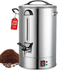 Heavy Duty 24L Commercial Coffee Urn With Quick Brew Dispenser For Catering And Events, 160 Cup Capacity Stainless Steel