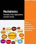 Front cover of Mechatronics: Concepts, Tools, Applications, and New Trends digital ebook; black left, orange right.