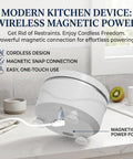 Produce Cleaner For Fruits And Veggies Upgraded Washing Device with cordless magnetic power on a kitchen countertop