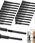 50 Pack Black Cable Railing Kit Deck Ready Setup With Dead Simple Stainless Steel Cables Hidden Mounting Hardware For 2x2 Posts, black mounting hardware components displayed.