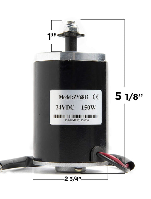 150W 24V DC Brush Electric Motor For Razor Scooters And DIY Go Karts ZY6812 Replacement With 11T 25 Sprocket And Chain Works With 24V Power Systems Great Upgrade For DIY Rides And Kids Projects
