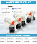 Washer Water Inlet Valve Replacement With Easy Install And Durable Build, showing solenoid and water connections.