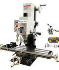 Built Like A Boss Benchtop Milling Machine With R8 Chucks, precision controls, 1300 watt motor, and tool accessories.
