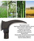 Durable High Manganese Steel Grass Sickle For Easy Weeding And Clearing Multifunction Double Scythe Gardening Tool blade close-up