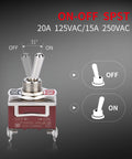 Heavy Duty Waterproof Toggle Switch 12V DC 30A 2 Pin ON Off SPST With Weatherproof Boot Cap Cover For Auto Car Marine Boat 2 Pack Built Tough