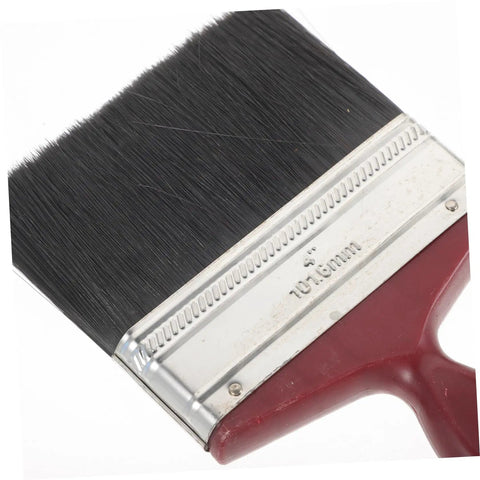 Workhorse Pro Grade Deck Stain Brush Large Paddle Brush with ergonomic red handle and mixed bristle applicator in close-up view